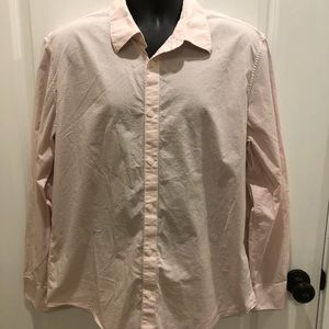 ⭐️3/$30! Men’s Calvin Klein lt pink plaid L/S  XL
